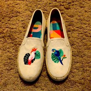 Keds x Sunny life Sydney Australia tropical embroidered espadrille shoes EUC
